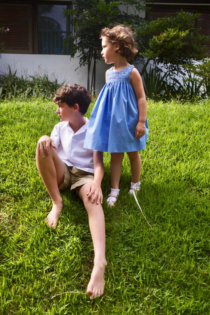 VESTIDO IZABEL azul céu